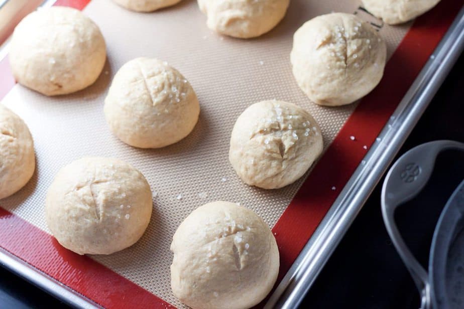 These Healthier Pretzel Rolls are soft, chewy, and delicious - perfect for dipping into soup or filling with your favorite sandwich fixings. 