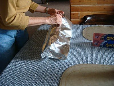 Grind meat with white onion, potatoes, and carrot in a sealed foil.
