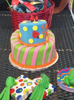 colorful chocolate cake