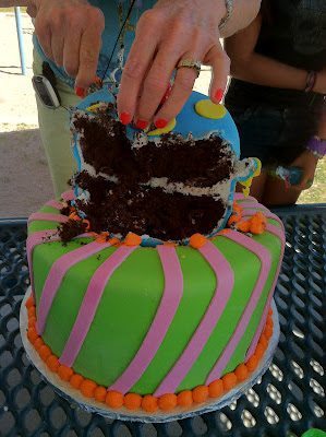 colorful chocolate cake