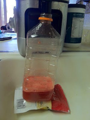 Juice in the bottle 