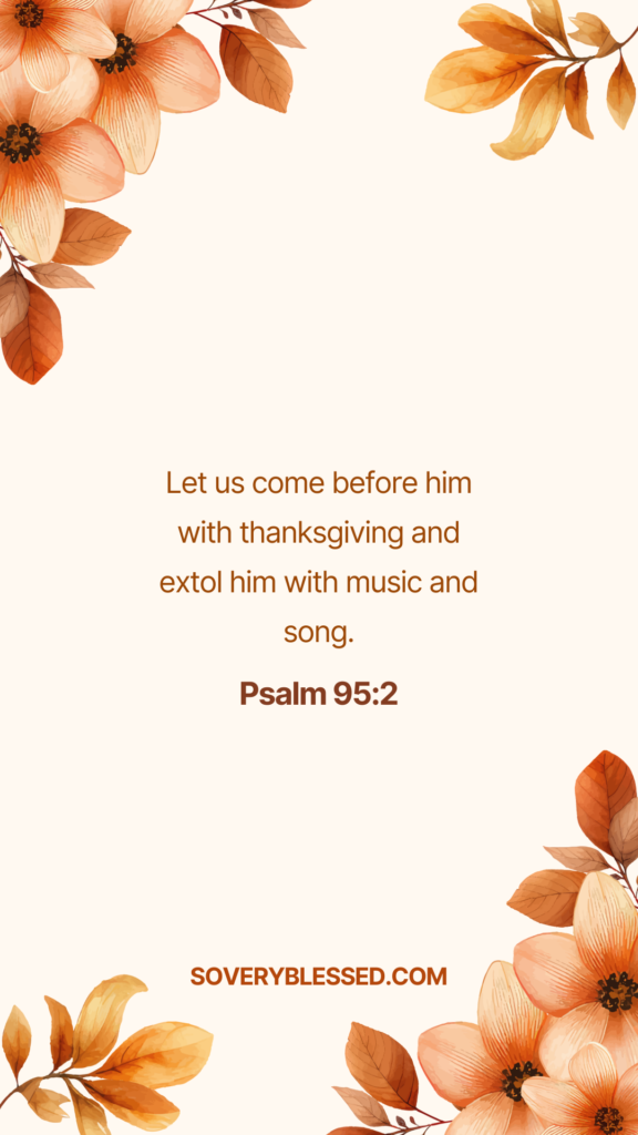 Fall leaves background with Bible verse