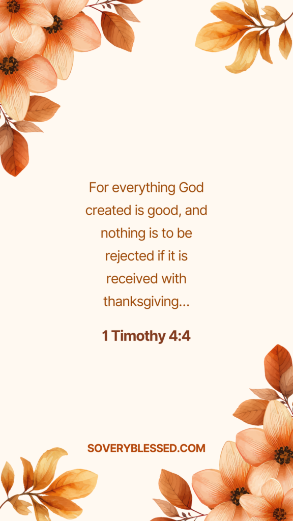 Fall leaves background with Bible verse