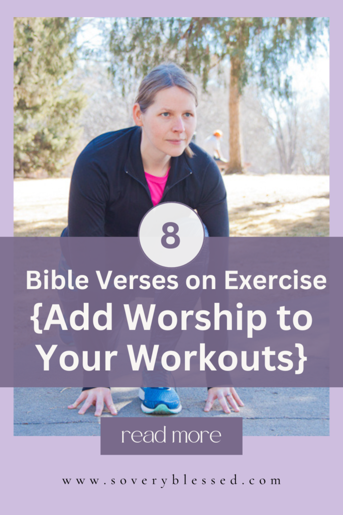 Woman in exercise clothes stretching outside