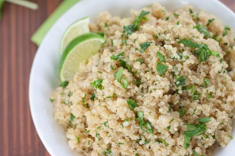 This Cilantro Lime Quinoa is a healthy, light, and fresh side dish, perfect for burrito bowls, taco salads, fajitas, and burritos.