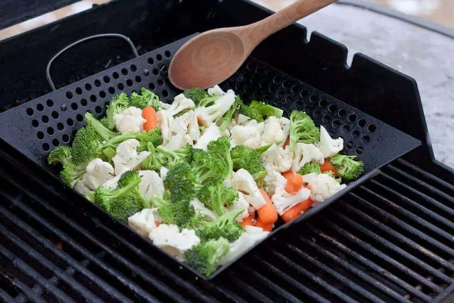 This Grilled Vegetable Medley, full of carrots, broccoli, and cauliflower, is the perfect healthy side dish for summer meals.