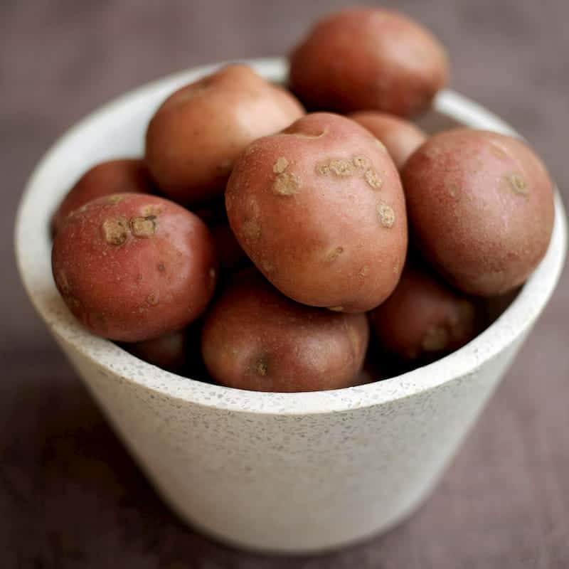 Bowl of red potatoes