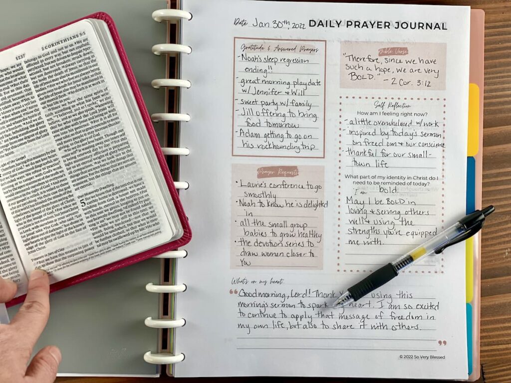 Bible Study Journal: Scripture Notes Bible Study Notebook – A Notebook for Recording Scripture and Sermon Notes, Weekly Prayer List Notebook – Bib