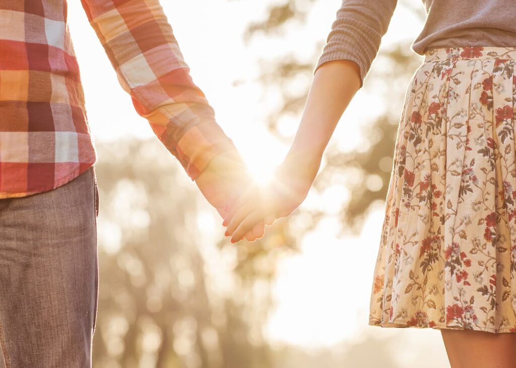 Prayers For Couples - couple outdoors holding hands